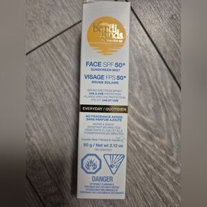 Bondi Sands Face SPF 50+ Sunscreen Mist. Broad Spectrum. No Fragrance